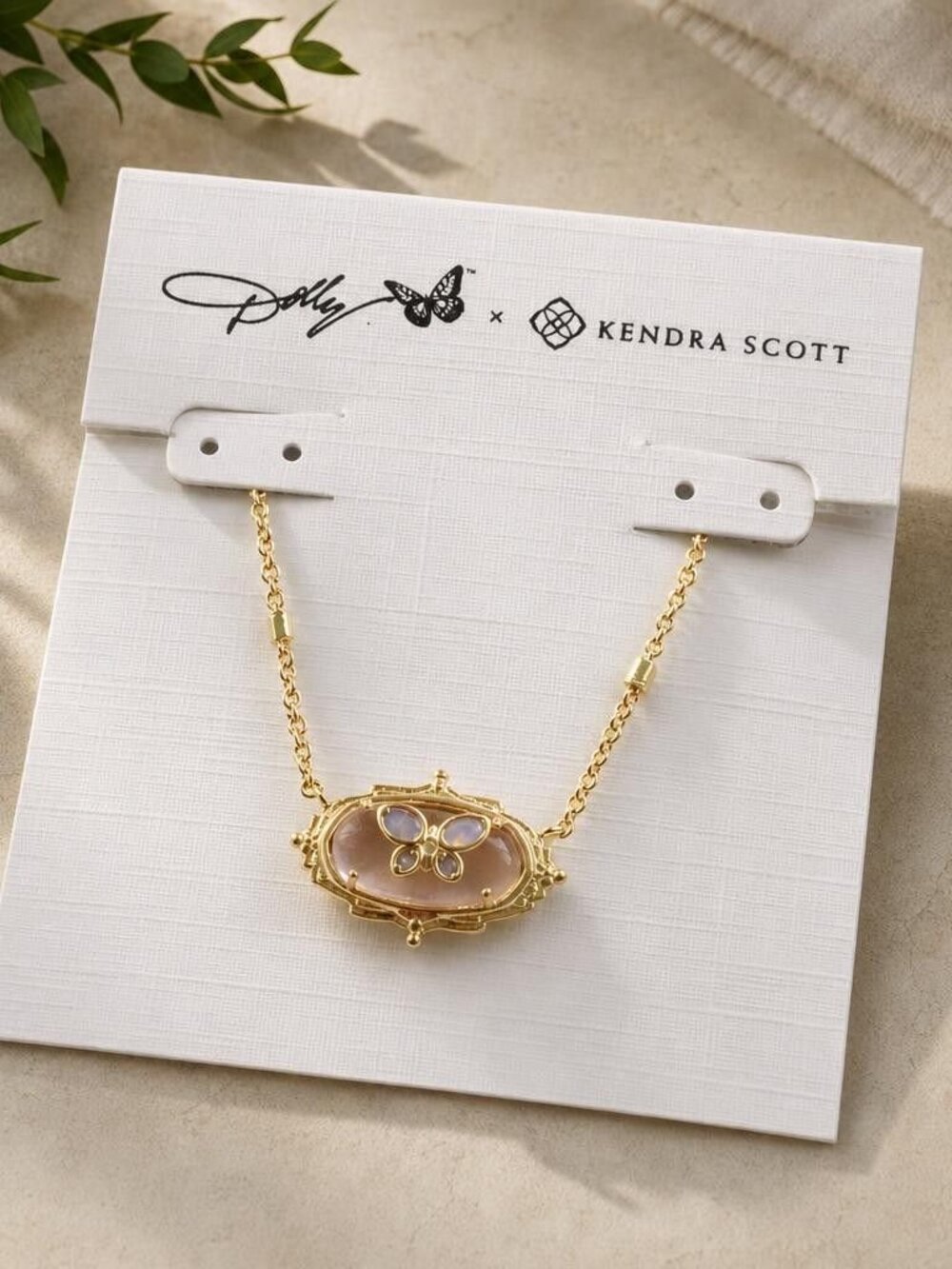 Dolly Parton x Kendra Scott butterfly necklace